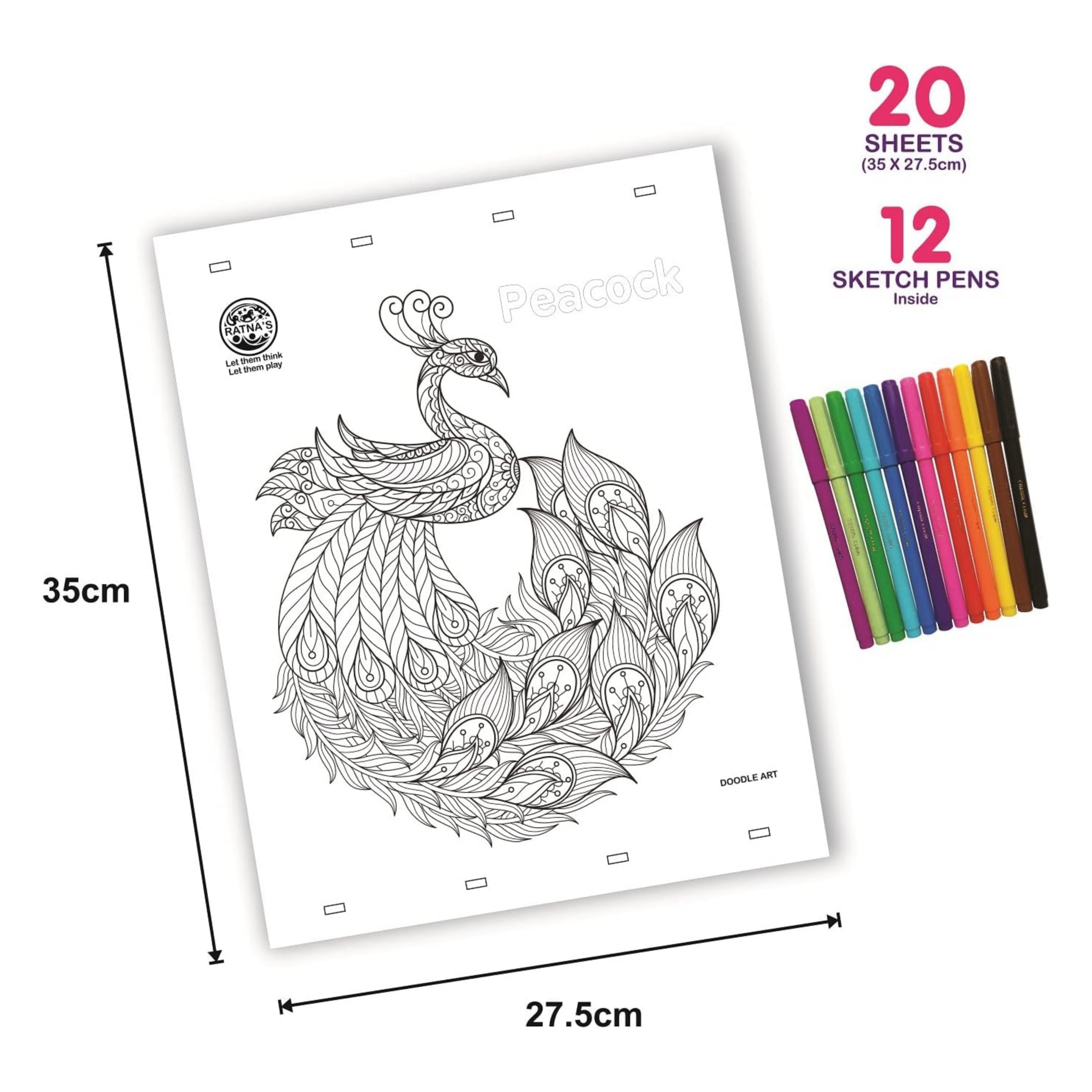 Image - Peacock Drawing With Colour - Free Transparent PNG Clipart Images  Download